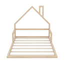 Elegant Floor Bed With House Shaped Headboard by HouseOfZazla