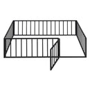 Metal Floor Bed Frame With Fence And Door by Unique Piece Furniture