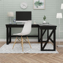 Crestwood - Lift Top L Desk - Black by HouseOfZazla