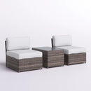 Modern Wicker Outdoor Seating Set With Cushions by HouseOfZazla
