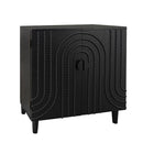 2 Door Storage Cabinet With Adjustable Shelf - Black