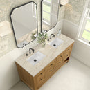 James Martin Breckenridge 60" Double Bathroom Vanity, Light Natural Oak