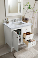 James Martin Palisades 36" Single Bathroom Vanity, Bright White