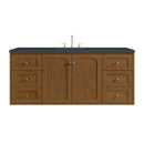 James Martin Laurent 60" Dual Mount Single Bathroom Vanity, Honey Oak