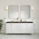 James Martin Chicago 72" Double Bathroom Vanity, Glossy White