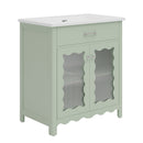 Modern Bathroom Vanity With Tempered Glass Doors by HouseOfZazla