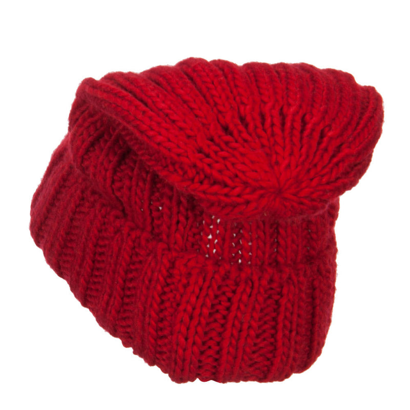 Deep Crown Cuff Long Beanie