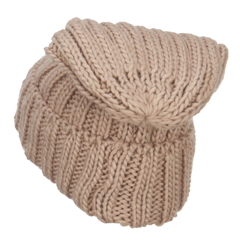 Deep Crown Cuff Long Beanie