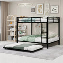 Durable Square Tube Iron Full-Size Bunk Bed by HouseOfZazla