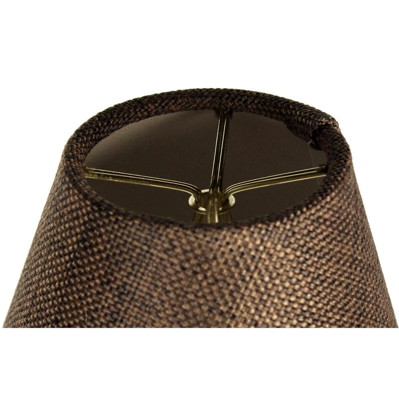 6"W x 5"H Set of 6 Chocolate Burlap Chandelier Lampshade