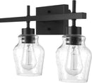 Bunbury 5-Piece "All-in-One" Bathroom Set, Matte Black, 3-Light Vanity Light Combo by LampsUSA