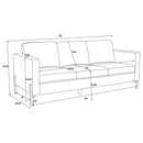 Tilly - Track Arm Sofa - Oatmeal by HouseOfZazla