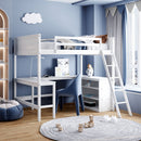 Loft Bed With Shelves With Desk by HouseOfZazla