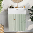 Modern Floating Bathroom Vanity With Ceramic Basin Perfect For Small Bathrooms by Unique Piece Furniture