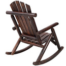 Durable Wooden Porch Rocker, Fir Log Rocking Chair by HouseOfZazla