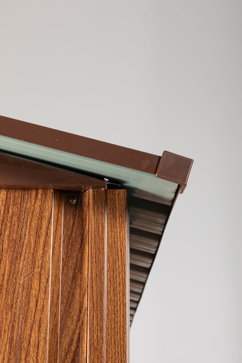 6ft x 6ft Outdoor Metal Storage Shed with Metal Floor Base, With window