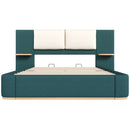 Queen Size Upholstered Platform Bed with Panel