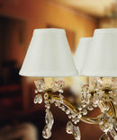 6"W x 5"H Set of 6 Hard Back Empire Candle Clip Lamp Shade Light Oatmeal