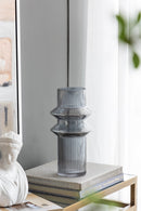D5.9x11.8'H Fluted Accent Vases with Ribbed Design, Set of 2 by HouseOfZazla