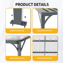 Outdoor Pergola 8' x 10' Metal Inclined Roof by HouseOfZazla