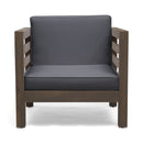 Outdoor Acacia Wood Patio Chair With Fabric Cushion by HouseOfZazla