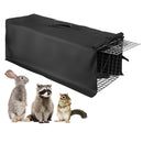 31×12×11" Heavy-Duty Folding Animal Trap | Humane Cage with Waterproof Cover