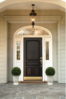 24" Ball Topiary in White Pot, Artificial Faux Plant for indoor and outdoor