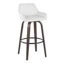 Daniella - Contemporary Fixed Height, Barstool With Swivel With Round Footrest (Set of 2) by HouseOfZazla