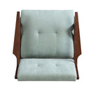 Modern Accent Chair With Plush Cushions, Angled Arm Design - Green by HouseOfZazla