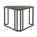 Roman - Industrial Corner Desk - Black / Espresso by HouseOfZazla
