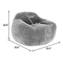 Giant Bean Bag Chair, Spacious Memory Foam With Armrests by Unique Piece Furniture