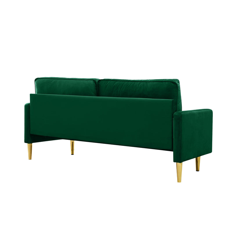 GREEN Velvet Loveseat Sofa 67 inch