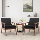 Mid Century Modern Accent Chair With Solid Wood Frame And Extra Thick Backrest by HouseOfZazla