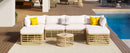 All-Weather 7-Piece Rattan Outdoor Sectional Sofa Set by HouseOfZazla