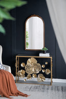 Console Table With Mirrored Glass Top, Modern Entryway Table For Living Room Foyer Entryway - Gold by Unique Piece Furniture