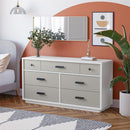 Valencia - 7 Drawer Wide Dresser - Taupe by HouseOfZazla
