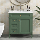 Bathroom Vanity With Top Sink, Storage Cabinet With 2 Drawers, Tip Out Drawer by Unique Piece Furniture