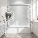 55-60" W x 60" H Brushed Nickel Double Bypass Sliding Shower Door by HouseOfZazla