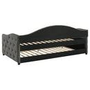 Sadie Upholstered Twin Daybed with Trundle Grey