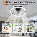 19.7" Ceiling Fan with Dimmable LED Light and Remote & App Control by HouseOfZazla