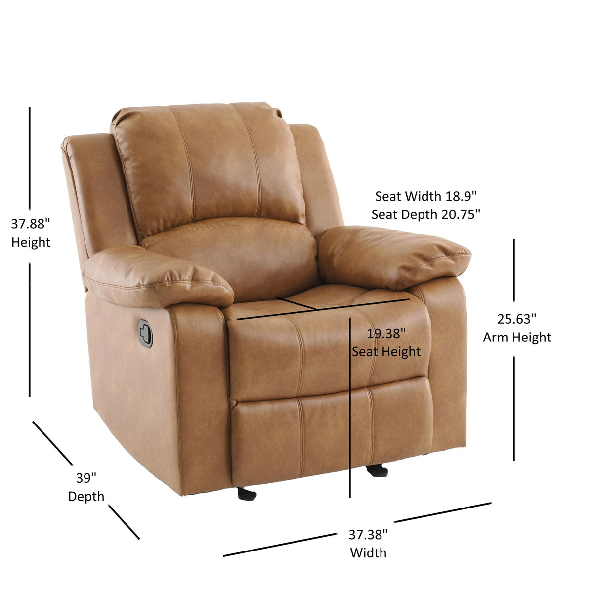 Charlotte - Glider Recliner With Classic Style, photo 27 of 33
