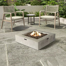 Outdoor Fire Pit Table - Natural / White by HouseOfZazla