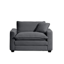 Modern Classic Fabric Single Chair Deep Seat Sofa With Pillow