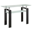 Randall - 1 Shelf Rectangular Sofa Table - Black by HouseOfZazla
