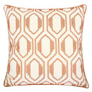 Geometric Embroidered Throw Pillow - Rust by HouseOfZazla