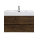 Alice - Bathroom Vanity Wall Mounted With Sink, Large Storage Floating Bathroom Vanity For Modern Bathroom, One-Piece Sink Basin Without Drain And Faucet by HouseOfZazla