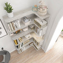 5-Tier L-Shaped Corner Bookshelf with 6 Open Shelves