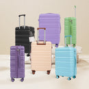 HIFINE Tourist 3-Piece ABS Spinner Wheel Luggage Set (Purple)