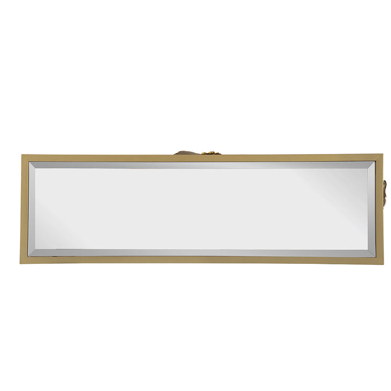 39.5" x 12" x 30.5" Gold Console Table with Mirrored Glass Top, Modern Entryway Table for Living Room Foyer Entryway