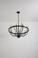 18-Light Industrial Iron Candle Chandelier